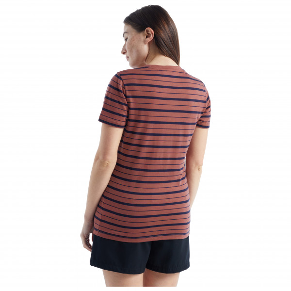 Icebreaker - Women's Wave S/S Tee Stripe - Merinoshirt