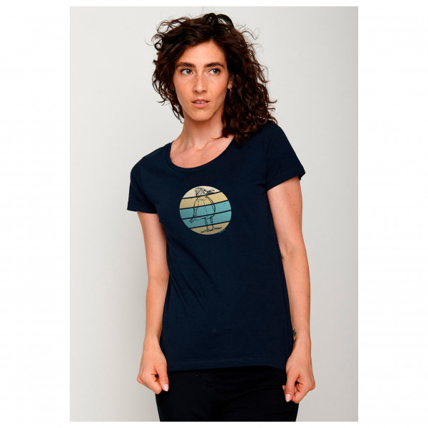 GreenBomb - Women's Animal Seagull Stripes Loves - Camiseta de manga corta