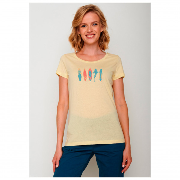 GreenBomb - Women's Lifestyle Shark Loves - Camiseta de manga corta