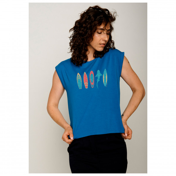 GreenBomb - Women's Lifestyle Shark Tender - Camiseta de manga corta