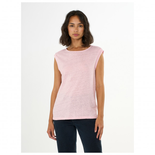 KnowledgeCotton Apparel - Women's Loose Fold Up Linen - Camiseta de manga corta