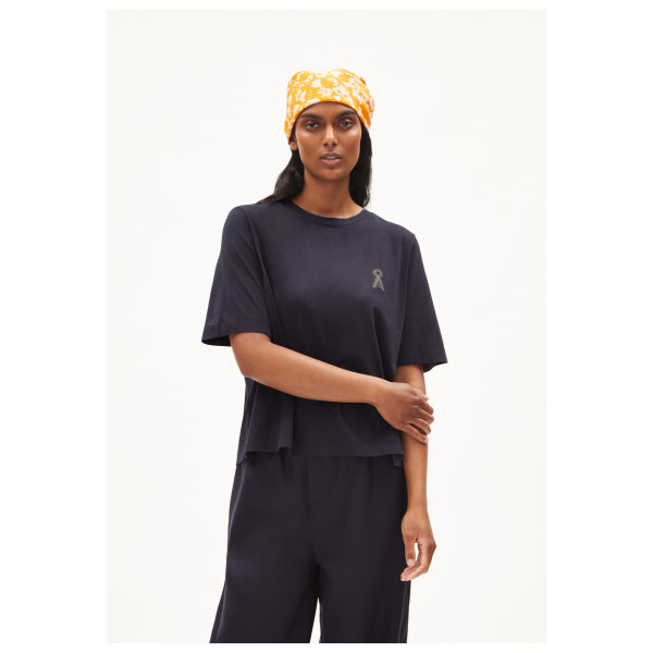 ARMEDANGELS - Women's Layaa Chest Icon 3D - Camiseta de manga corta