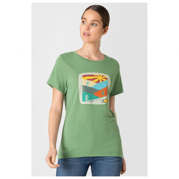 super.natural - Women's Mountain Art Tee - Merino-shirt