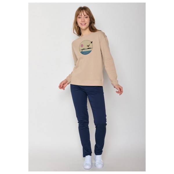 GreenBomb - Women's Nature Sun Cranes Canty Pullover Cotton - Trui