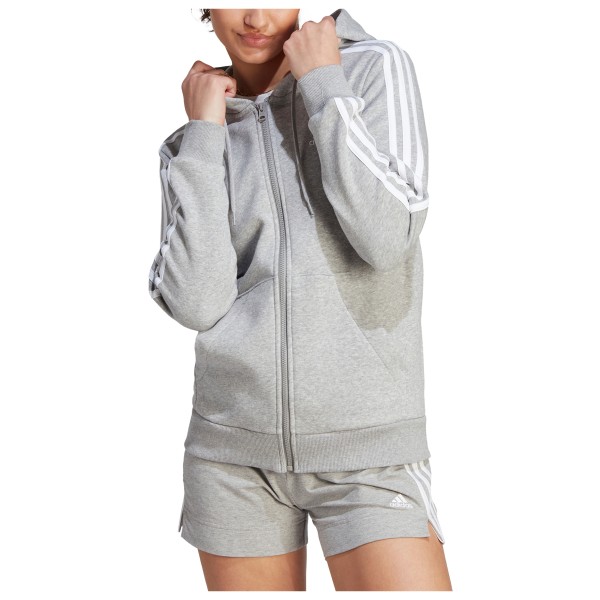 adidas - Women's 3-Stripes Fleece Full Zip Hoodie - Sudadera
