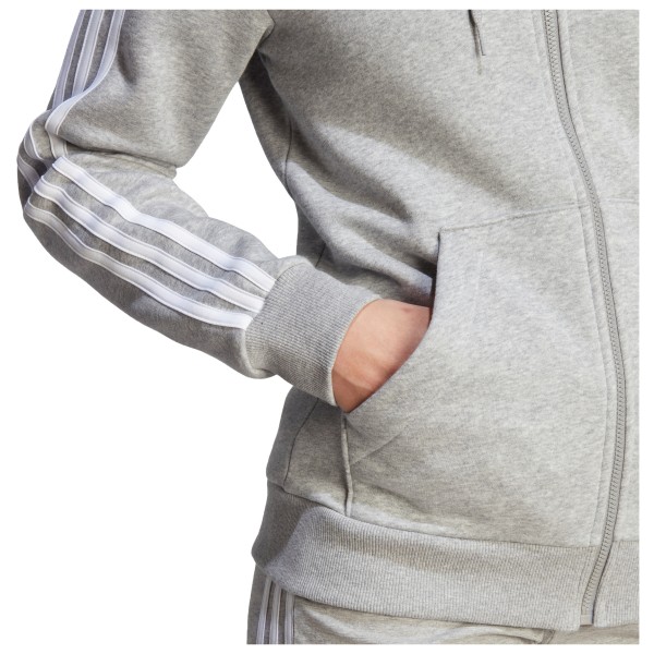 adidas - Women's 3-Stripes Fleece Full Zip Hoodie - Sudadera