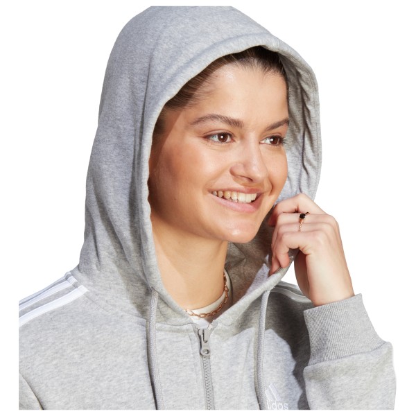 adidas - Women's 3-Stripes Fleece Full Zip Hoodie - Sudadera