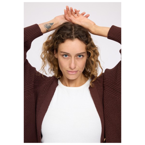Mazine - Women's Chunky Knit V-Neck Cardigan - Chaqueta de punto