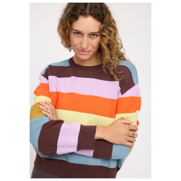 Mazine - Women's Striped Jacquard Knit Jumper - Pullover