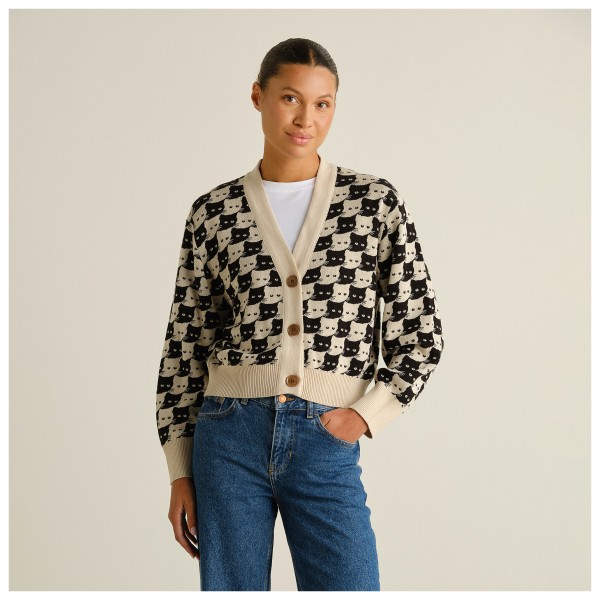 DEDICATED - Women's Cardigan Kanan Pepita Cats - Chaqueta de punto