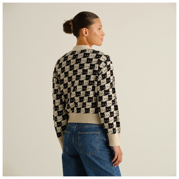 DEDICATED - Women's Cardigan Kanan Pepita Cats - Chaqueta de punto