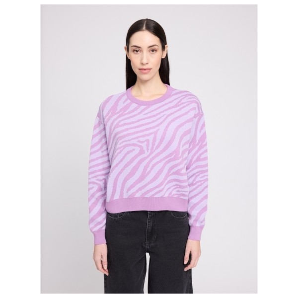 Mazine - Women's Zebra Jacquard Knit Jumper - Trui