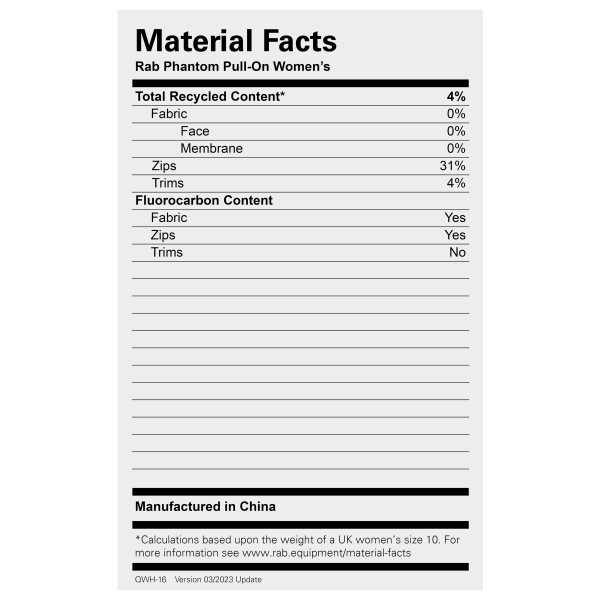 Rab - Women's Phantom Pull-On - Tuulitakki