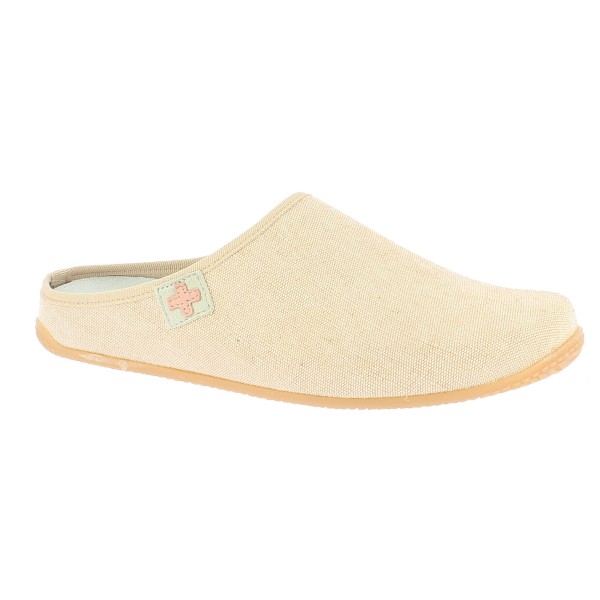 Living Kitzbühel Uniseks Pantoffels Met Kruis & Lederkappes - Ademend Katoen Voor Ultiem Comfort
