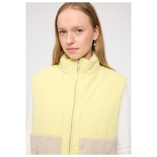 Mazine - Women's Fabric Blocking Vest - Fleecegilet