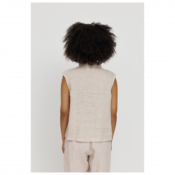Mazine - Women's Sleeveless Linen Shirt - Blouse