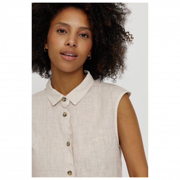 Mazine - Women's Sleeveless Linen Shirt - Blouse