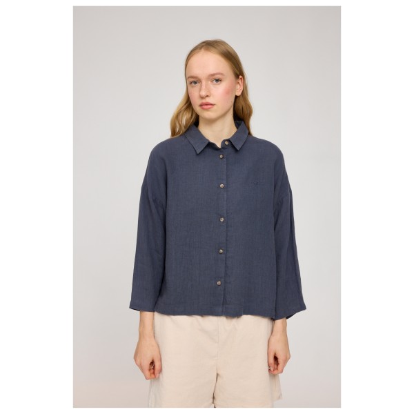Mazine - Women's 3/4 Sleeve Linen Shirt - Bluse