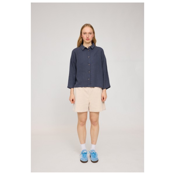 Mazine - Women's 3/4 Sleeve Linen Shirt - Bluse
