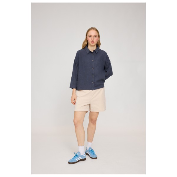 Mazine - Women's 3/4 Sleeve Linen Shirt - Bluse