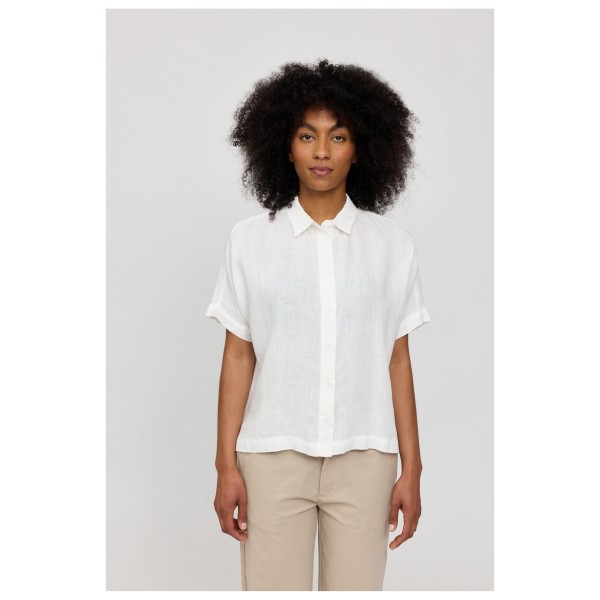 Mazine - Women's Short Sleeve Linen Shirt - Bluse