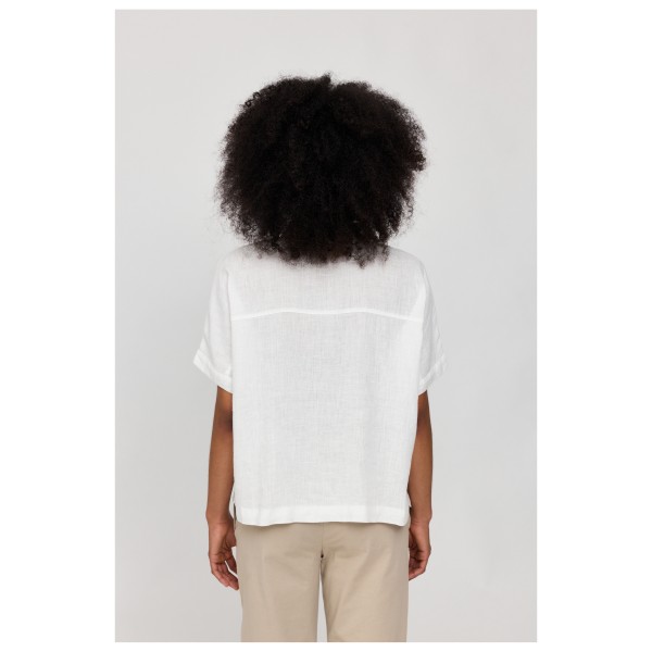 Mazine - Women's Short Sleeve Linen Shirt - Bluse
