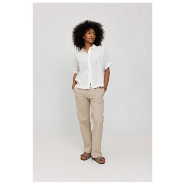 Mazine - Women's Short Sleeve Linen Shirt - Bluse