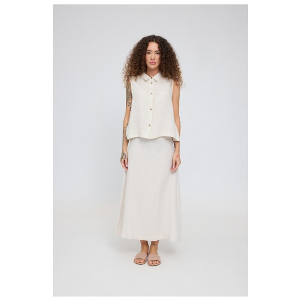 Mazine - Women's Sleeveless Linen Blouse - Camicetta