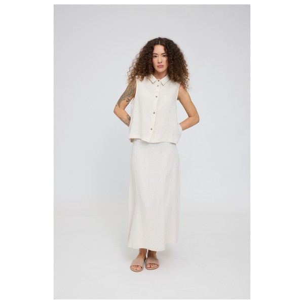 Mazine - Women's Sleeveless Linen Blouse - Camicetta