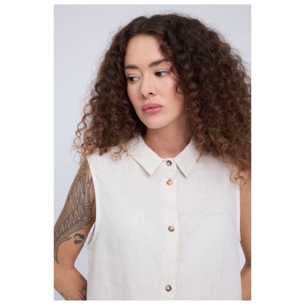 Mazine - Women's Sleeveless Linen Blouse - Camicetta