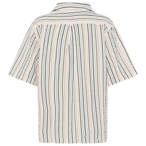 KnowledgeCotton Apparel - Women's Seersucker Stripe Short Sleeved Shirt - Camicetta
