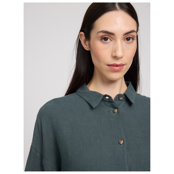 Mazine - Women's 3/4 Sleeve Linen Shirt - Bluse
