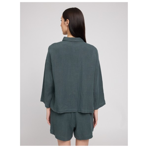 Mazine - Women's 3/4 Sleeve Linen Shirt - Bluse