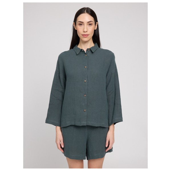 Mazine - Women's 3/4 Sleeve Linen Shirt - Bluse