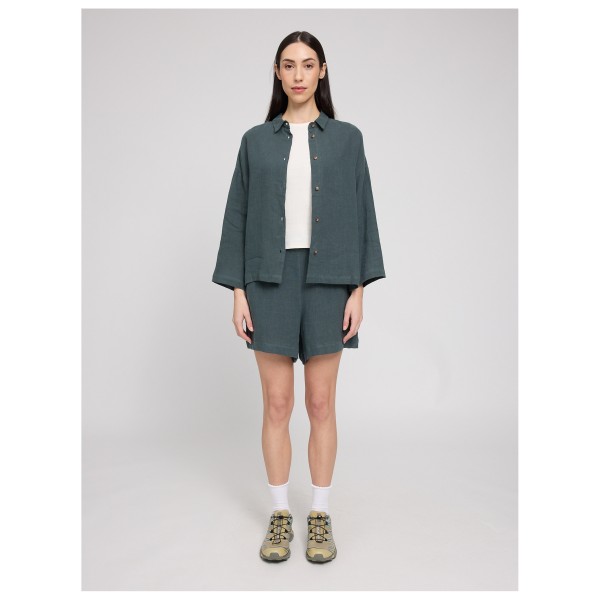 Mazine - Women's 3/4 Sleeve Linen Shirt - Bluse