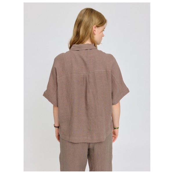 Mazine - Women's Short Sleeve Linen Shirt - Bluse