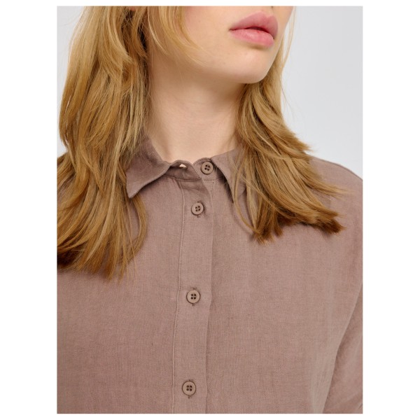 Mazine - Women's Short Sleeve Linen Shirt - Bluse