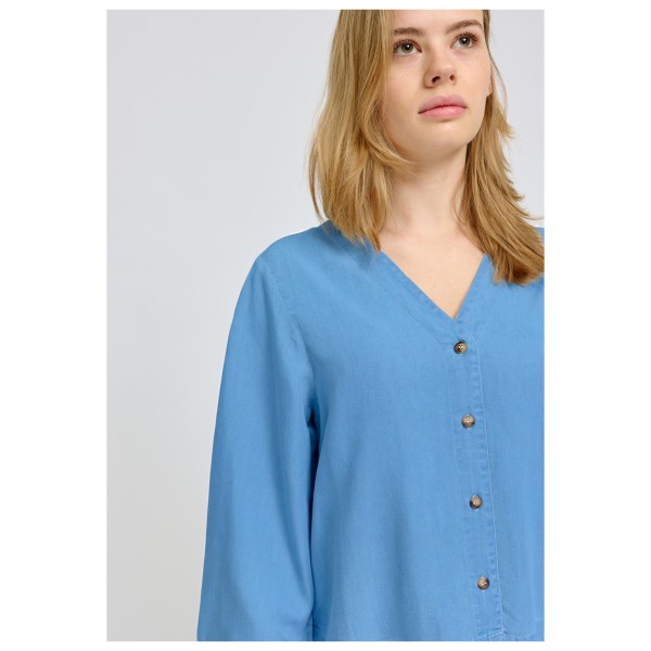Mazine - Women's V-Neck Tencel Blouse - Blouse