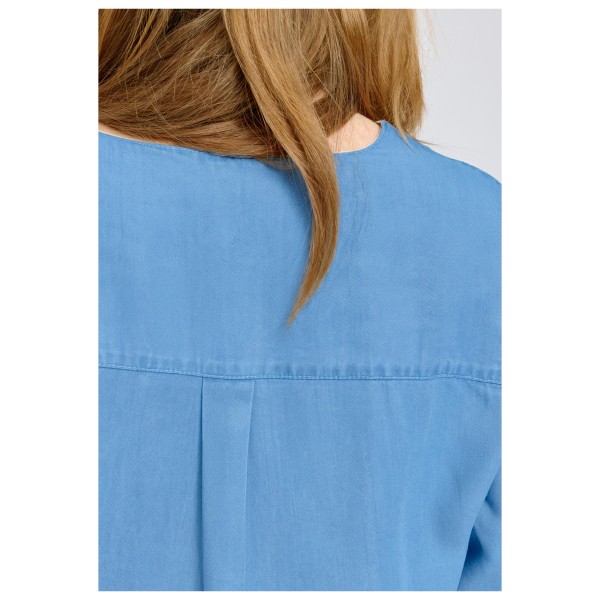 Mazine - Women's V-Neck Tencel Blouse - Blusar