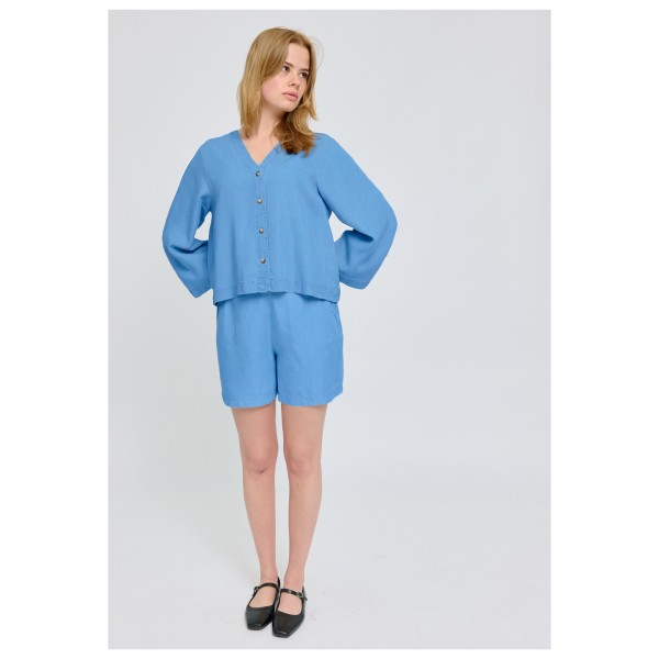 Mazine - Women's V-Neck Tencel Blouse - Camicetta