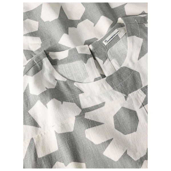 KnowledgeCotton Apparel - Women's Linen-Mix Printed T-Shirt Dress - Vestido