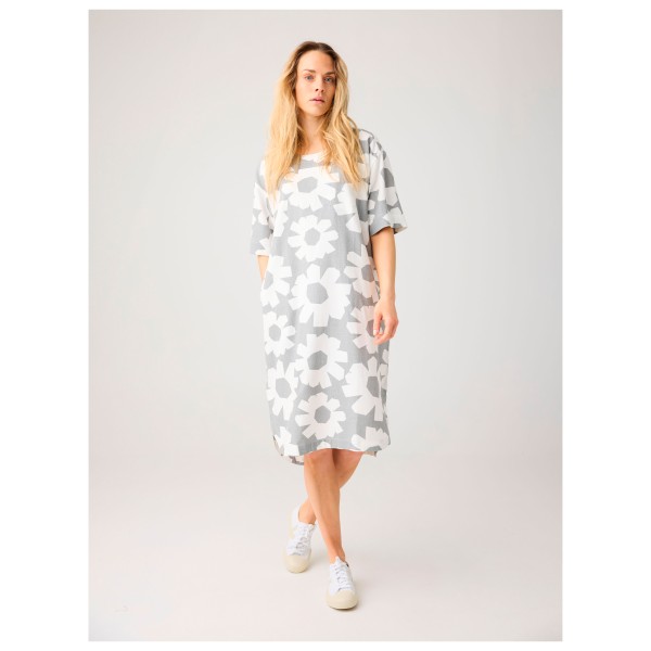 KnowledgeCotton Apparel - Women's Linen-Mix Printed T-Shirt Dress - Vestido