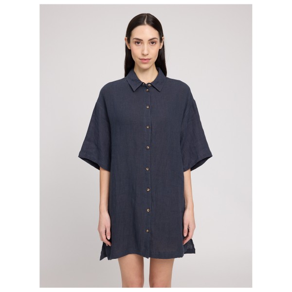 Mazine - Women's Linen Shirt Dress - Dress