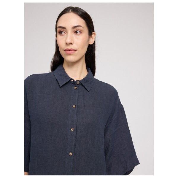 Mazine - Women's Linen Shirt Dress - Dress
