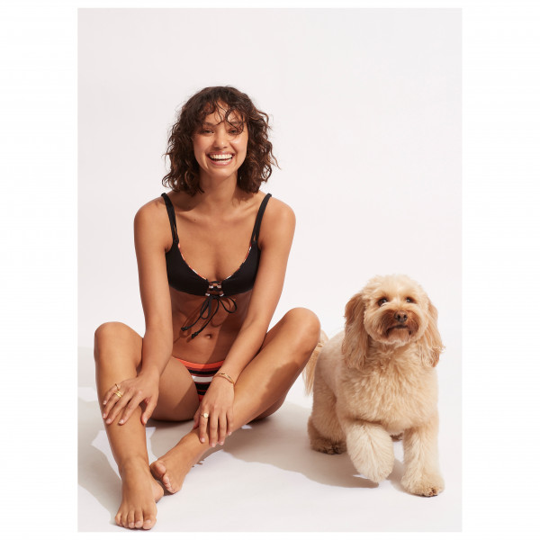 Seafolly - Women's Sun Stripe Reversible Bralette - Parte superior de bikini