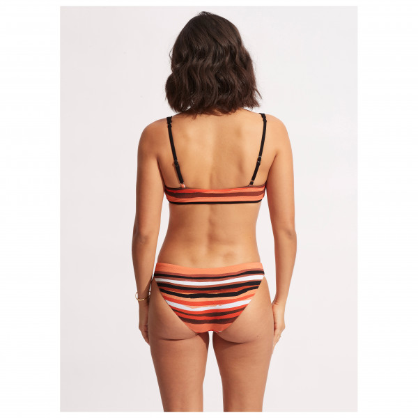 Seafolly - Women's Sun Stripe Reversible Bralette - Parte superior de bikini
