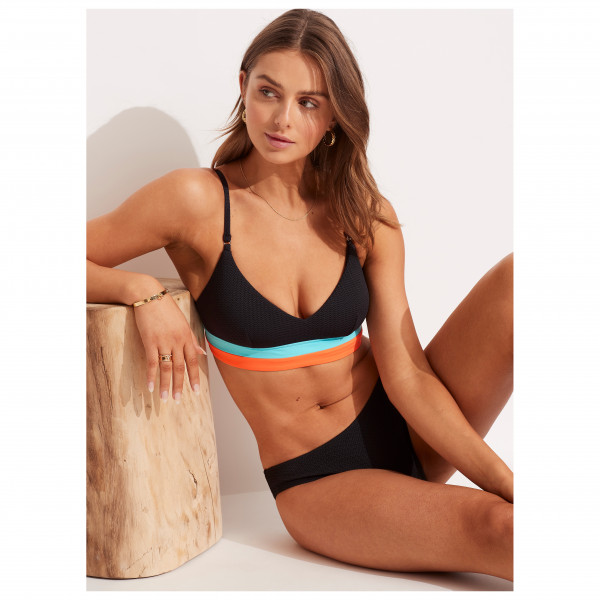 Seafolly - Women's Slice of Splice Spliced Bralette - Parte superior de bikini