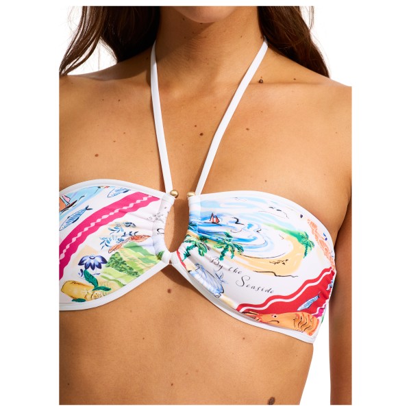 Seafolly - Women's Wish You Were Here Ring Front Bandeau - Parte superior de bikini