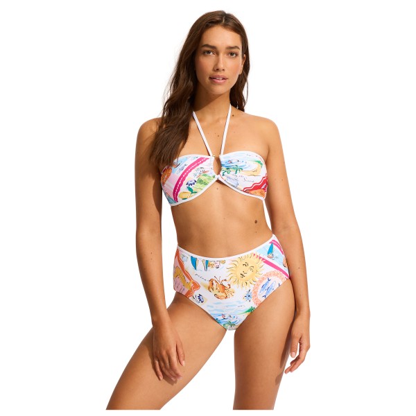 Seafolly - Women's Wish You Were Here Ring Front Bandeau - Parte superior de bikini
