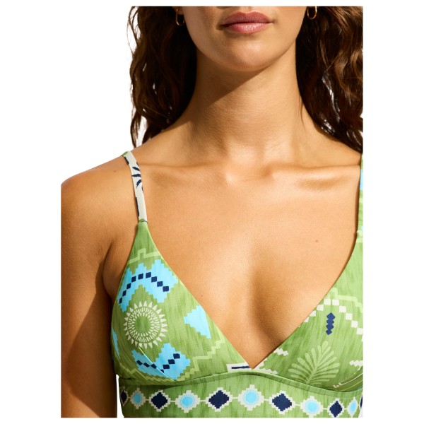 Seafolly - Women's Kasbah Banded Bralette - Parte superior de bikini